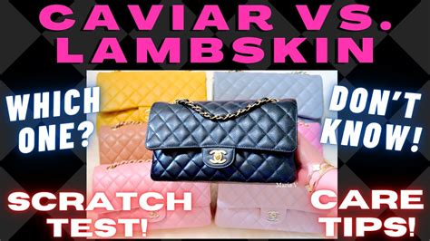 chanel caviar scratch